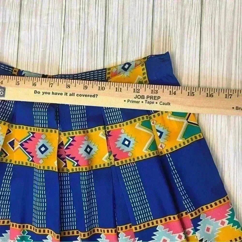Colorful Geometric Pattern Midi Skirt - Picture 2 of 4